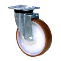 LAG P60 Swivel Castors with Orange Polyurethane Tyres