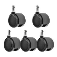 Office Chair Castors Twin Polyurethane Wheel Sets of 5
