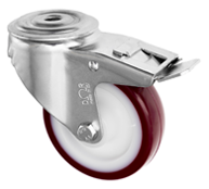 Polyurethane Bolt Hole Castors with Brake