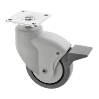 Slimline Medical Castors with Brake Plate Fitting 