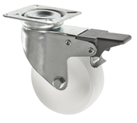 Small Nylon Castors Braked 314 Series
