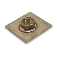 Square Stainless Steel Threaded Weld Plates