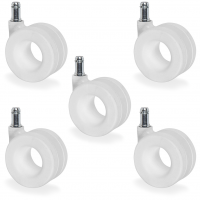 Moebius White Office Chair Castors Set of 5