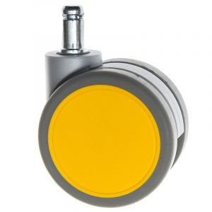 Twin Wheel Furniture Castors Yellow