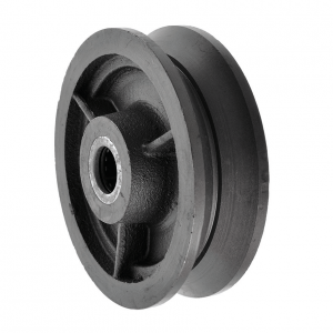 125mm Cast Iron V Grooved Wheel 20mm Roller Bearing 265kg