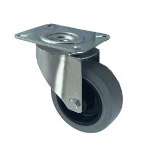 100mm Swivel Castors Grey Rubber Wheel