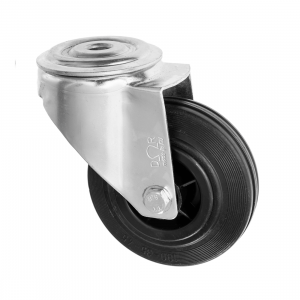 Bolt Hole Swivel Castor Rubber Wheel