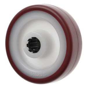 Polyurethane Wheels with Bearings - 80mm Medium Duty Maroon 