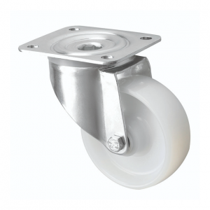 125mm Swivel Castors White Nylon Wheel