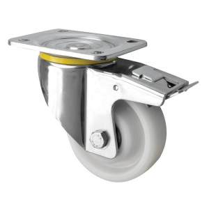 Heavy Duty Braked Castors 160mm Nylon Wheel