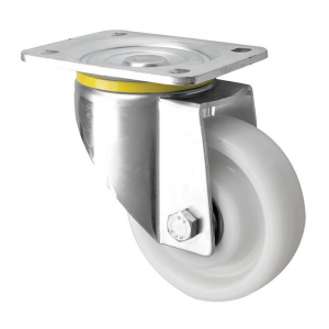 125mm Heavy Duty Swivel Castors with White Nylon Wheel