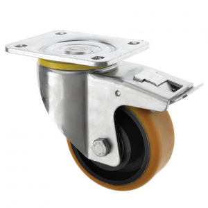 200mm Heavy Duty Lockable Castors Polyurethane Wheel 800kg