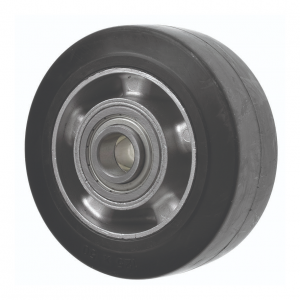 200mm Extra Heavy Duty Black Rubber Wheel with Bearings