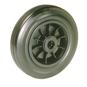 LAG 125mm Black Elasticated Rubber Wheel