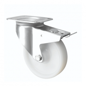 200mm Swivel Nylon Castors with Brake