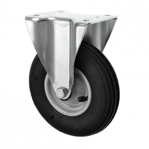 200mm Fixed Pneumatic Castors with Metal Centre