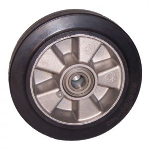 LAG 250mm Black Elasticated Rubber Wheel with Bearings