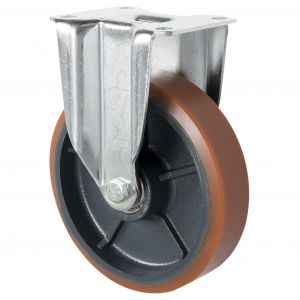 LAG 100mm Fixed Heavy Duty Polyurethane Caster Wheel