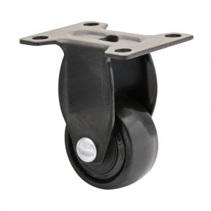 Furniture Castor 25mm Soft Black Fixed Castor 3C-Series 