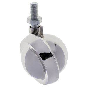 Kenrick Shepherd Casters with M8 Threaded Stem Silver 50mm