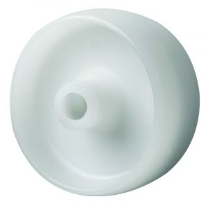 White Nylon Wheel 125mm x 15mm Plain Bore