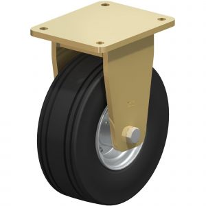 Heavy Duty Fixed Castor with Super Elastic Wheels 250mm Diameter