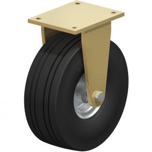 Heavy Duty Fixed Castor with Super Elastic Wheels 306mm Diameter