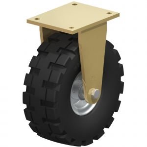 Heavy Duty Fixed Castor with Super Elastic Wheels 306mm Diameter