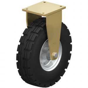 Heavy Duty Fixed Castor with Super Elastic Wheels 525mm Diameter