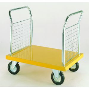 Designer Platform Trolley Double Mesh Deck 1000 x 600mm Red