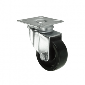 50mm Light Duty Swivel Castor Black Plastic Wheel