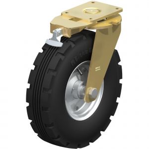 Heavy Duty Swivel Castor with Pneumatic Wheels and Directional Lock 460mm Diameter