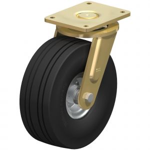 Heavy Duty Swivel Castor with Super Elastic Wheels and Directional Lock 306mm Diameter