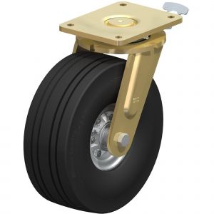 Heavy Duty Swivel Castor with Super Elastic Wheels and Directional Lock 306mm Diameter