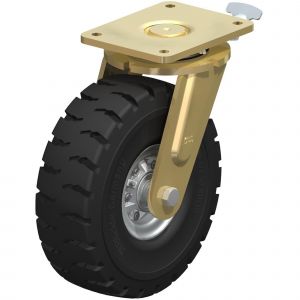 Heavy Duty Swivel Castor with Super Elastic Wheels and Directional Lock 306mm Diameter