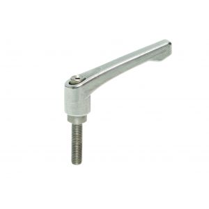 Stainless Steel Male Clamping Handle M6 x 20mm Thread Length