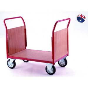 Heavy Duty Platform Trolley Double Ply End 1000 x 600mm Timber Deck