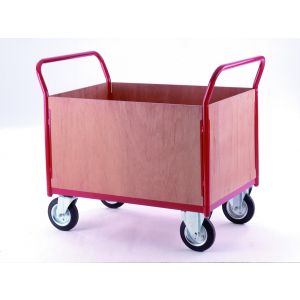 Heavy Duty Platform Trolley 4 Ply Sides 1000 x 600mm Timber Deck