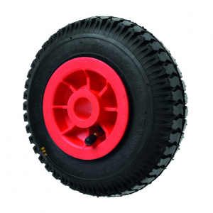 Pneumatic Trolley Wheels Wave Tread 220mm Diameter with Plain Bearings 