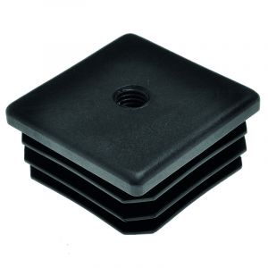 30 x 30mm M10 Plastic Threaded Square Tube Inserts 39906