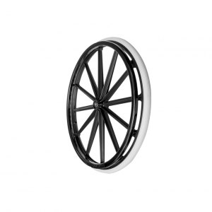 Large Wheelchair Wheels Grey Rubber 595mm 