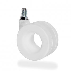 65mm Moebius White Furniture Castors M8 x 15mm