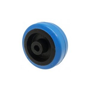 Blue Rubber Wheel 50mm x 6.4mm Plain Bore