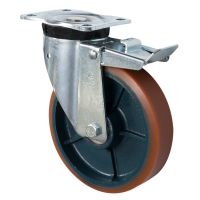 LAG Braked Top Plate Heavy Duty Pressed Steel Castors P60 Series