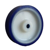 Soft Blue Polyurethane Wheels with Roller Bearings