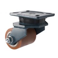 E70 Swivel Top Plate Castors with Brown Polyurethane Wheels