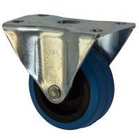 Flexello 88 Series Blue Rubber Fixed Castors 